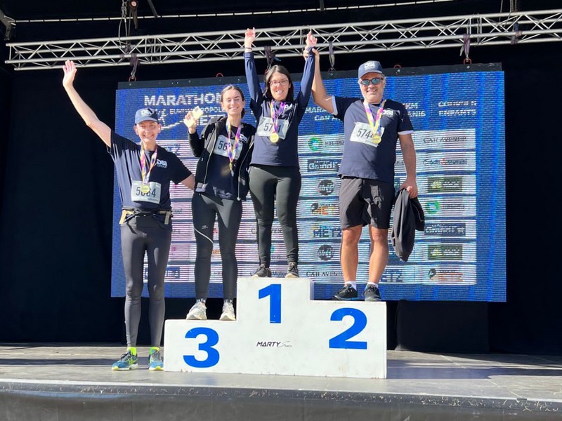 marathon metz relais podium